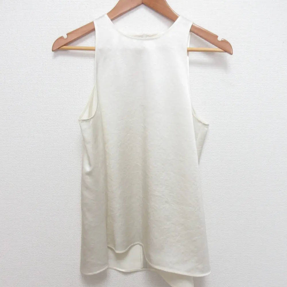 23SS EVERYDAY I LIKE エブリデイアイライク Minimal Satin ノースリーブ ブラウス 23051500803010 サイズF ホワイト 