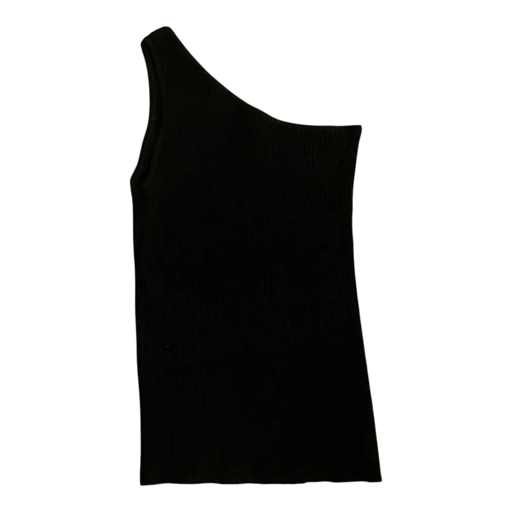 EVERYDAY I LIKE. エブリデイアイライク ドゥーズィエムクラス Asymmetry タンクトップ  ワンショルダー カットソー ブラック
