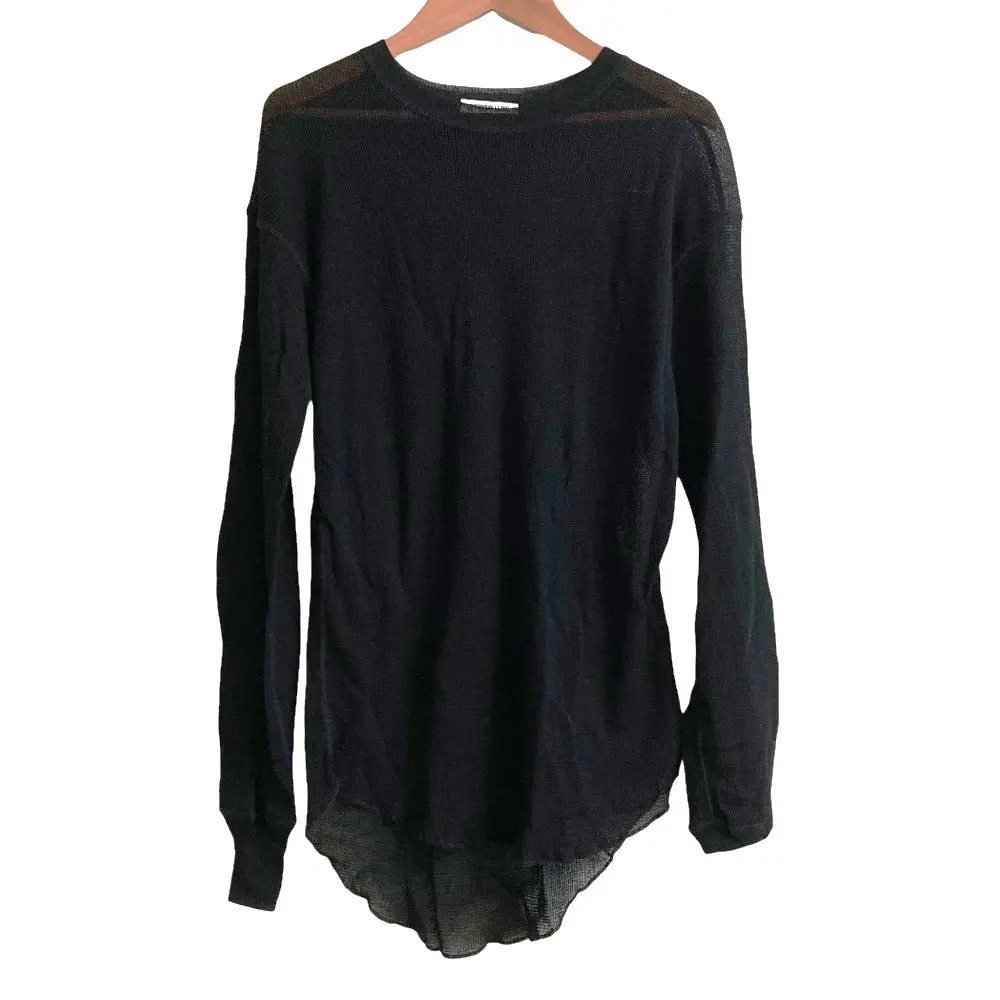 24SS EVERYDAY I LIKE エブリデイアイライク ドゥーズィエムクラス Sheer Waffle Tシャツ ブラック
