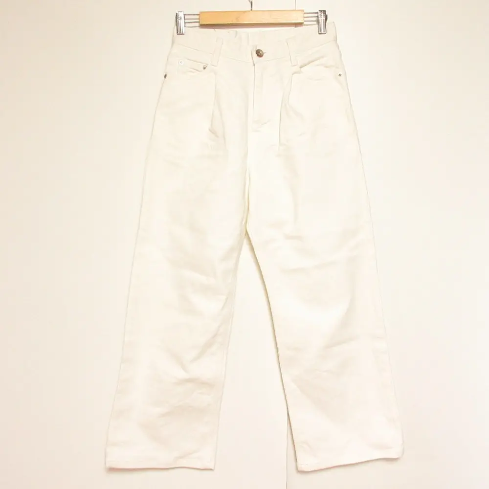 23SS EVERYDAY I LIKE エブリデイアイライク ドゥーズィエムクラス タックバギー デニムパンツ ジーンズ 36 ホワイト