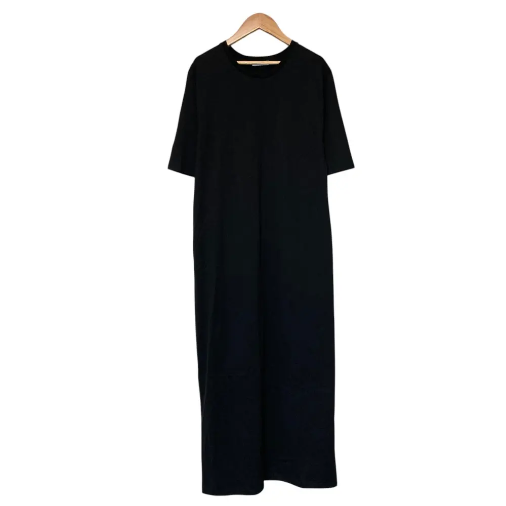 EVERYDAY I LIKE エブリデイアイライク ドゥーズィエムクラス Royal Organic Cotton Dress 半袖 マキシワンピース ブラック