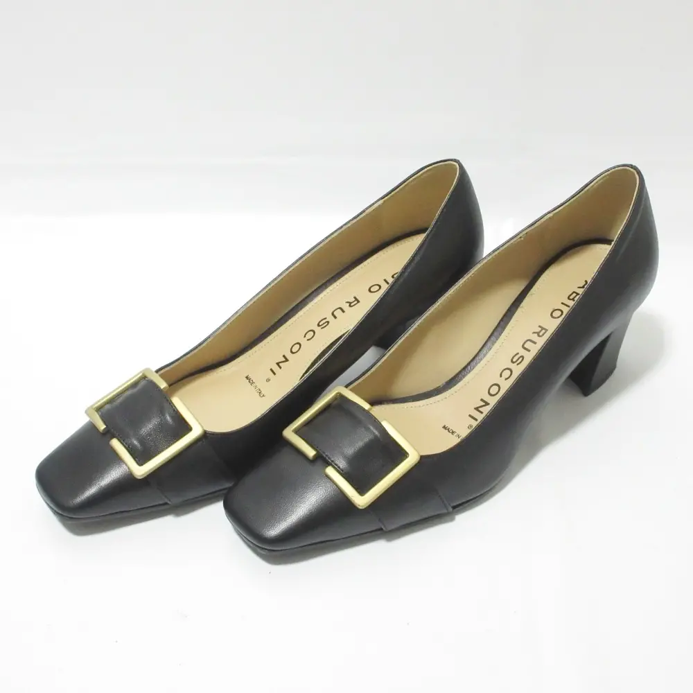 FABIO RUSCONI ファビオルスコーニ レザー ポインテッドトゥ フラット