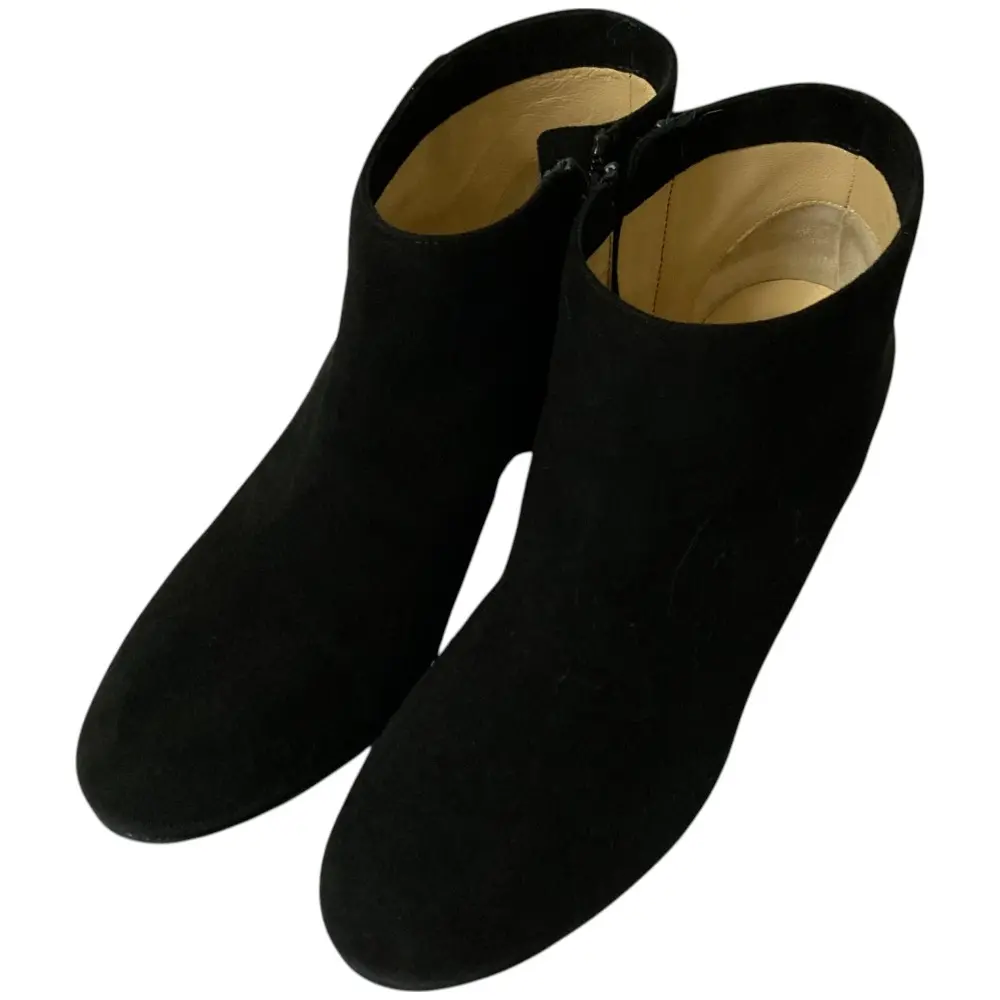 FABIO RUSCONI ファビオルスコーニ FOGLIA スエード ブーティ ショートブーツ 36サイズ 23cm相当 ブラック