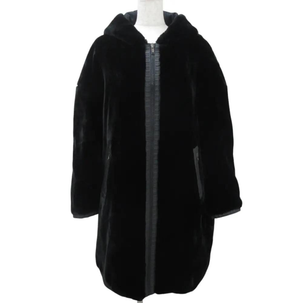 FENDI フェンディ ヴィンテージ リバーシブル ボアコート I42 ブラック