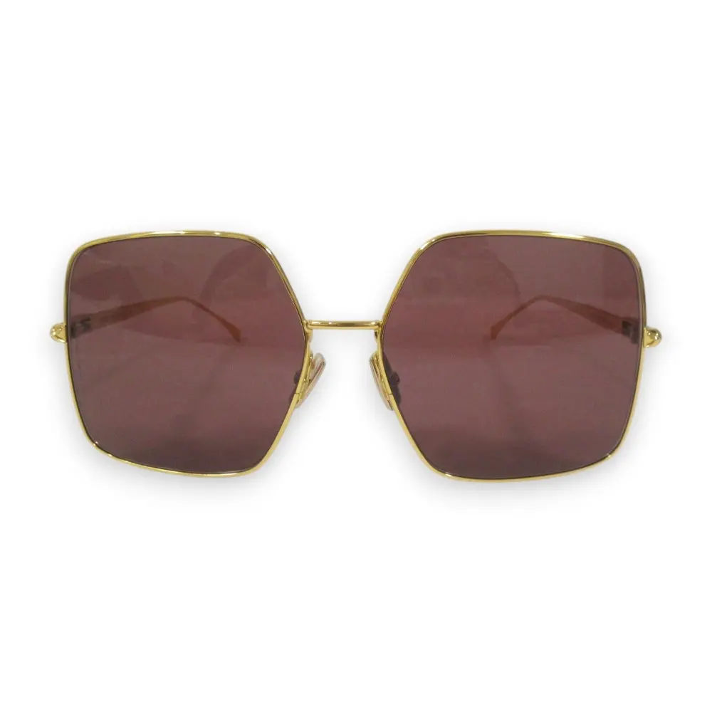 FENDI フェンディ スクエアフレーム サングラス 眼鏡 アイウェア FF0439/S 61□17 145 ゴールドフレーム×レッド系