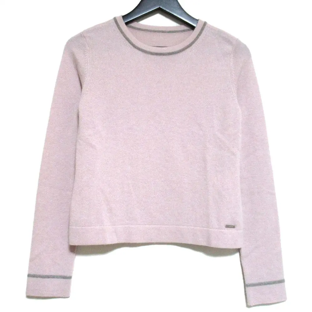 FOXEY BOUTIQUE フォクシーブティック 2022年モデル Piazza Knit Top カシミヤ 長袖 ニット セーター 43208 38 ピンク×グレー