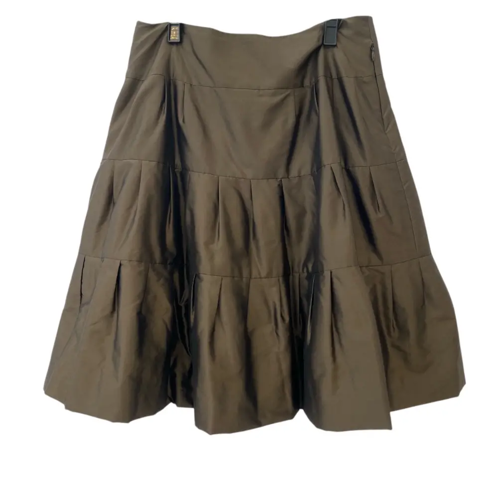 フォクシー 台形シルクスカート FOXEY BOUTIQUE フォクシー ブティック シルク 中綿 タック フレア