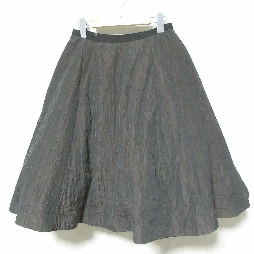 FOXEY BOUTIQUE フォクシーブティック チュール付き フレアスカート 18344 42 ダークブラウン