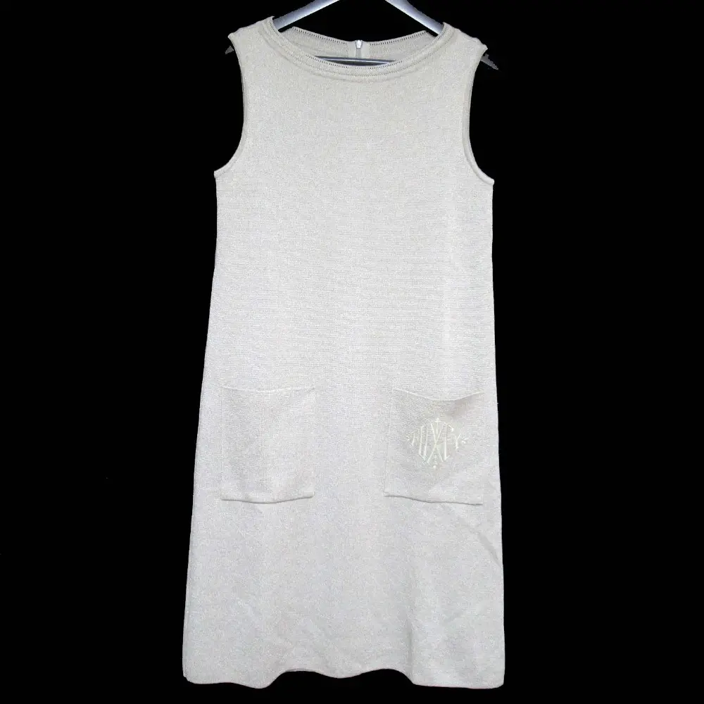 FOXEY BOUTIQUE フォクシー ブティック Knit Dress Kaylee ノースリーブ リネン ニット ドレス ワンピース 42194 40 グレー