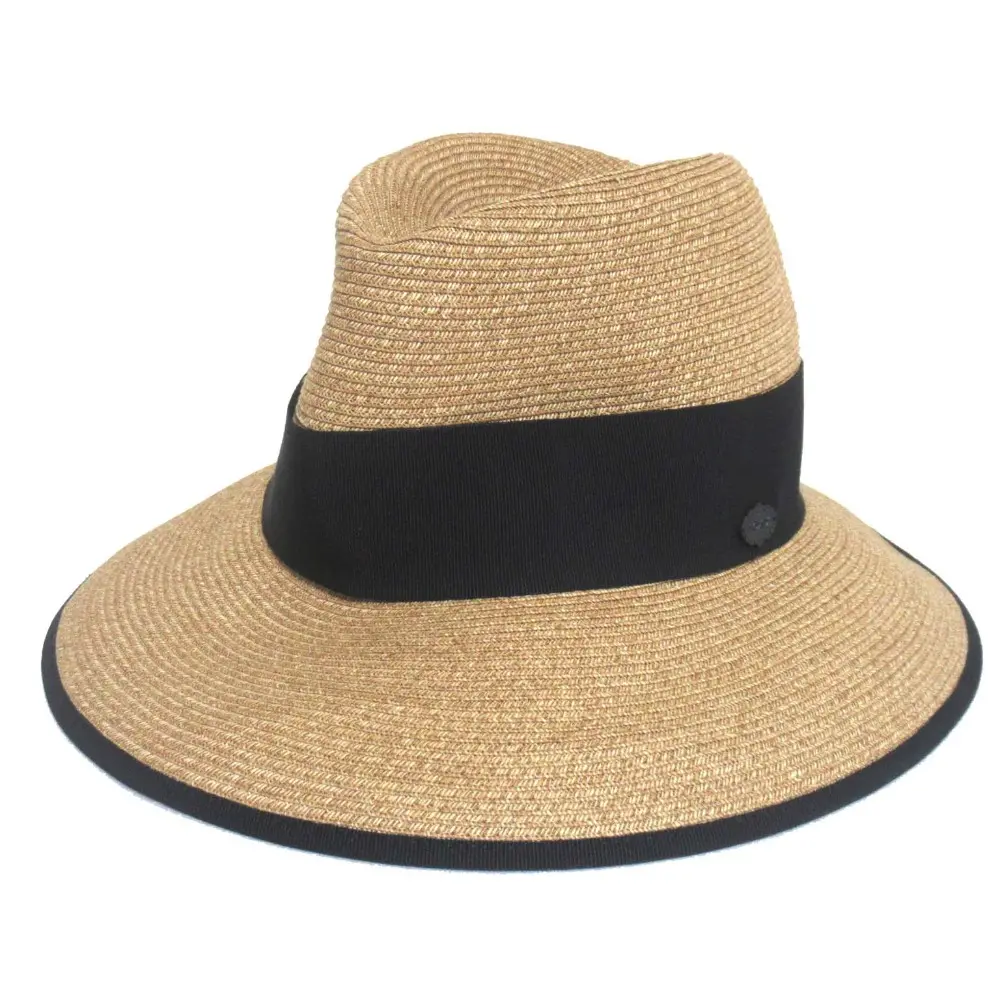 FOXEY BOUTIQUE フォクシーブティック Florence ペーパーハット 中折れ 帽子 35598 ベージュ×ブラック