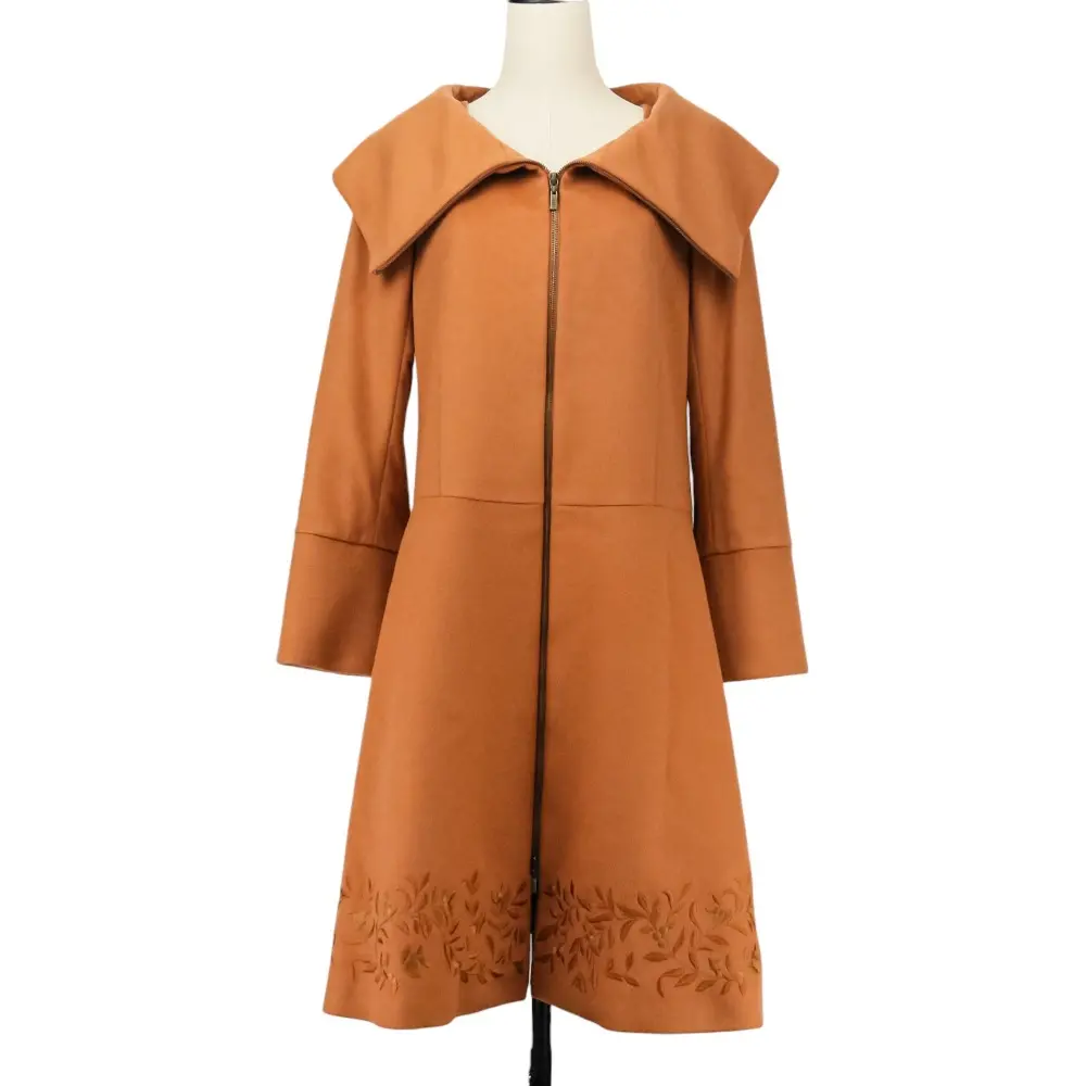 FOXEY BOUTIQUE フォクシー ブティック Flower Rondo フラワーロンド カシミヤ コート 40071 サイズ38 オレンジブラウン