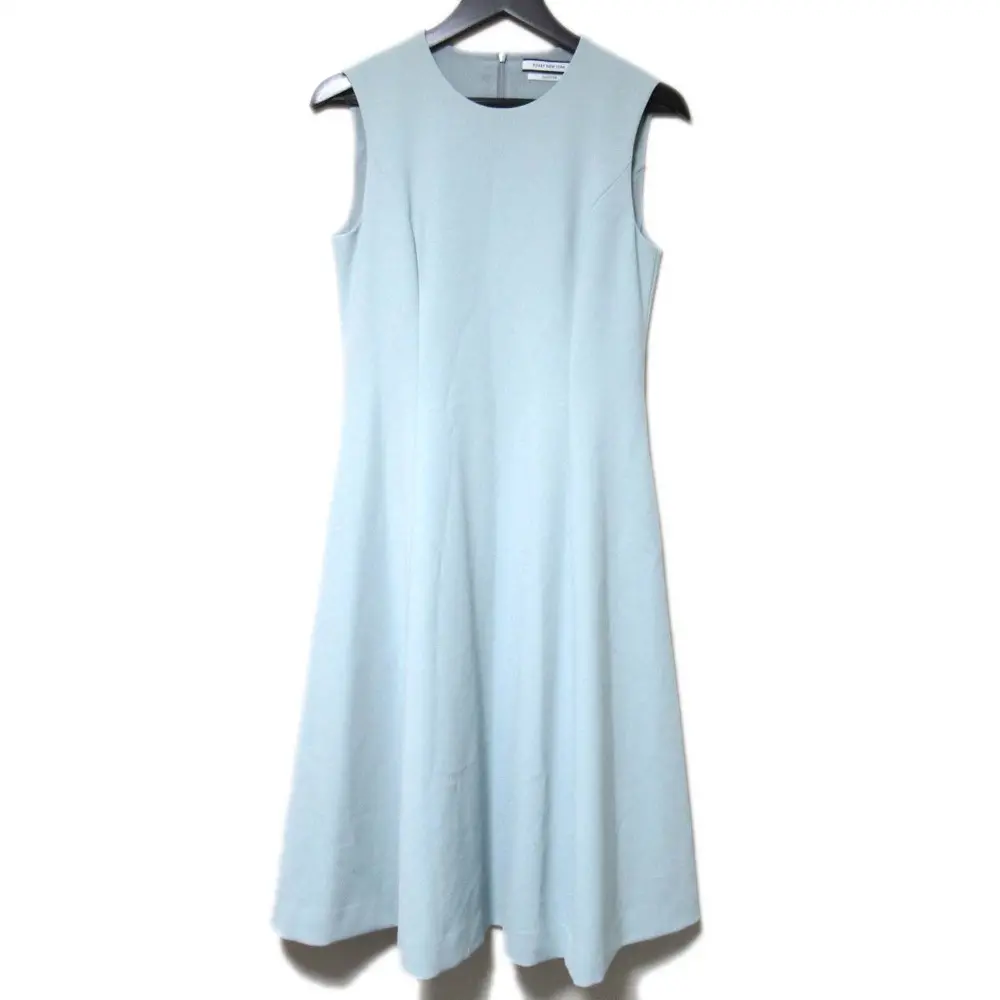 FOXEY NEWYORK COLLECTION フォクシーニューヨーク ひざ丈 ノースリーブ ドレス フレアワンピース 38226 40 パステルグリーン系