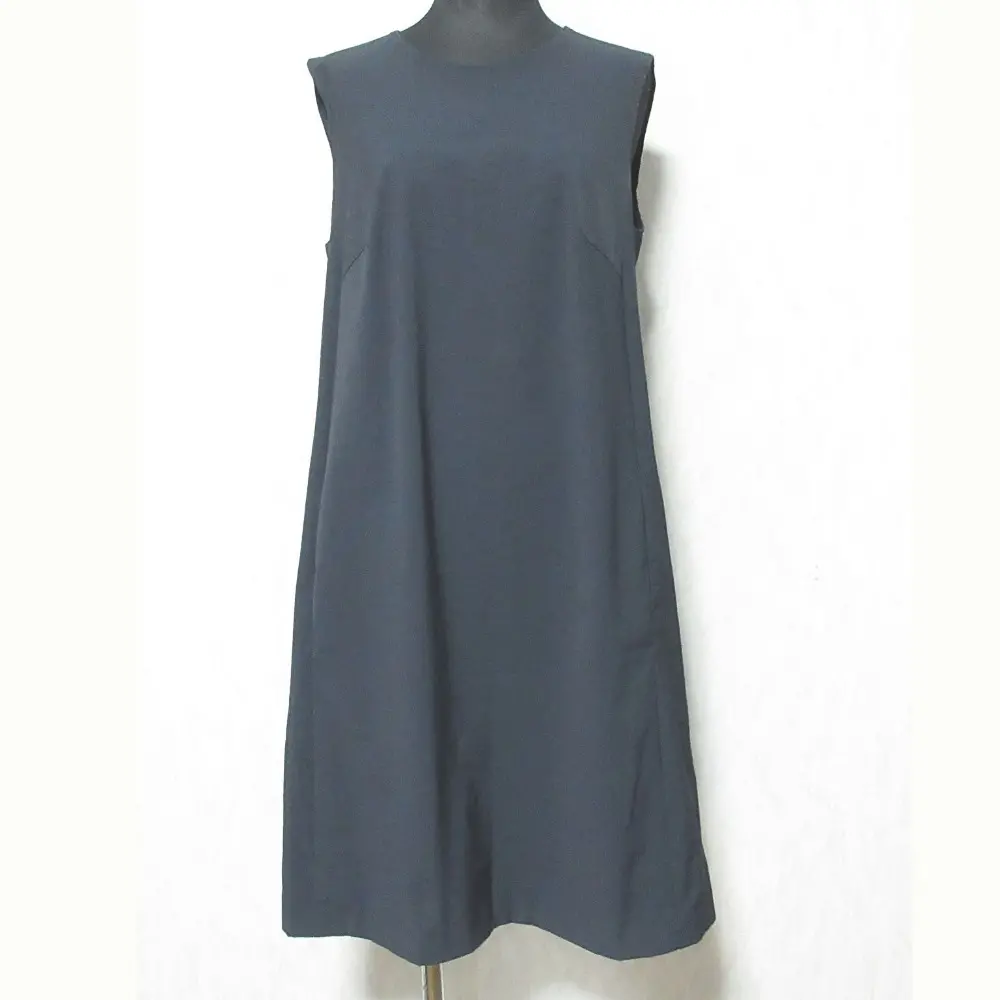 FOXEY NEW YORK COLLECTION フォクシーニューヨークコレクション バックジャガード スリーブレス ワンピース 35747 40 ネイビー