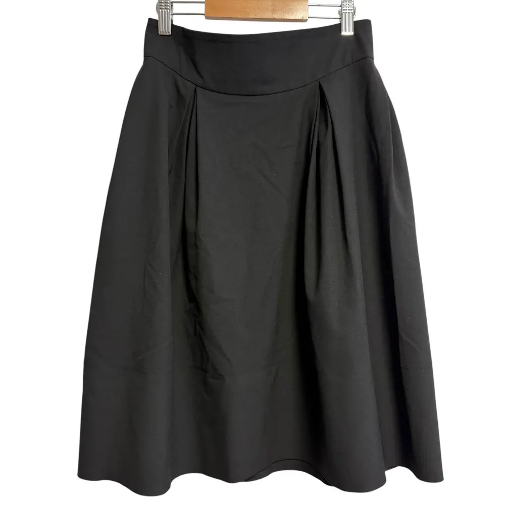 FOXEY NEW YORK フォクシーニューヨーク タキシードベル ひざ丈 ミディ丈 タック フレアスカート 33171 40 ブラック