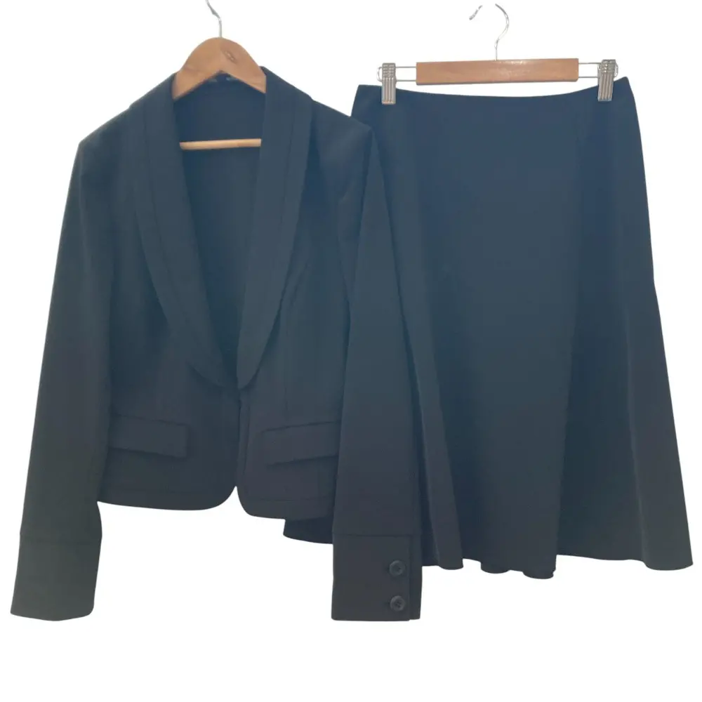 FOXEY NEW YORK フォクシーニューヨーク ジャケット フレアスカート スーツ セットアップ 24053 24054 40 ブラック