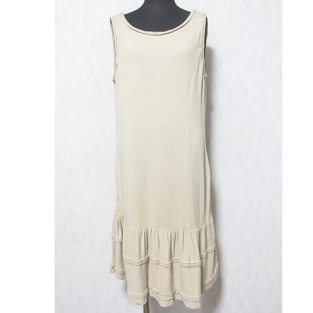 FOXEY NEW YORK フォクシーニューヨーク ストレッチ ノースリーブ ワンピース 31384 40 ベージュ