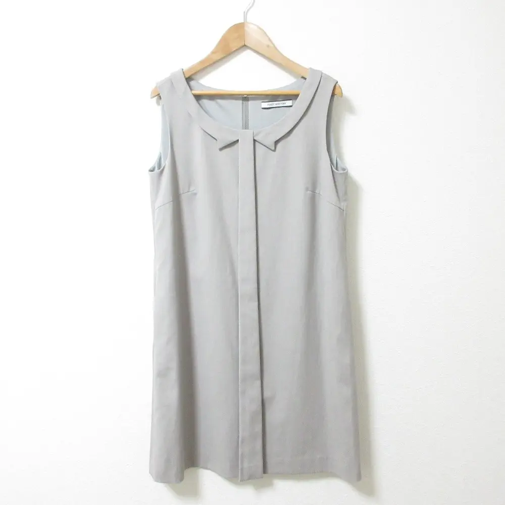 FOXEY NEW YORK フォクシーニューヨーク エトワール ストレッチ ノースリーブ ひざ丈 ワンピース ドレス 33717 40 グレー