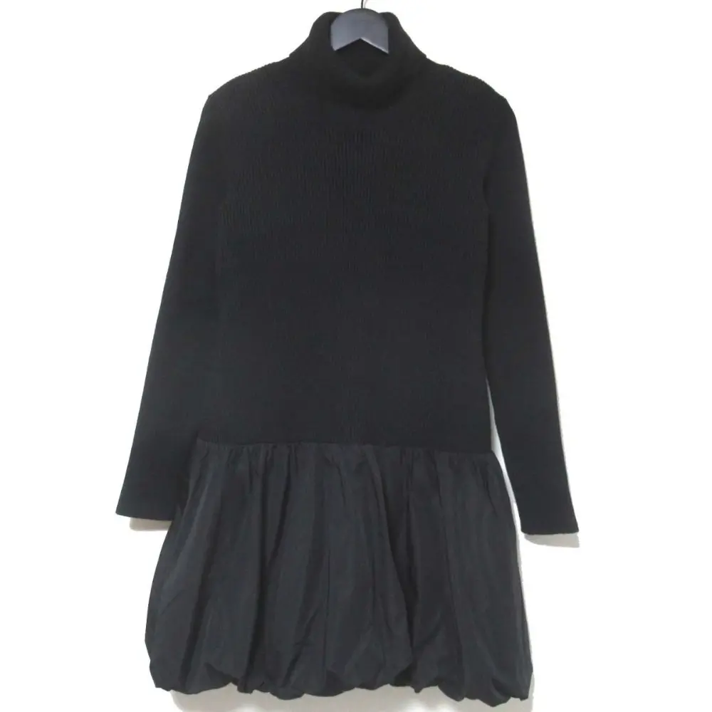 クリーニング済 FOXEY フォクシーニューヨークコレクション 2020年モデル ニット ドレス ワンピース 41096 38 ブラック