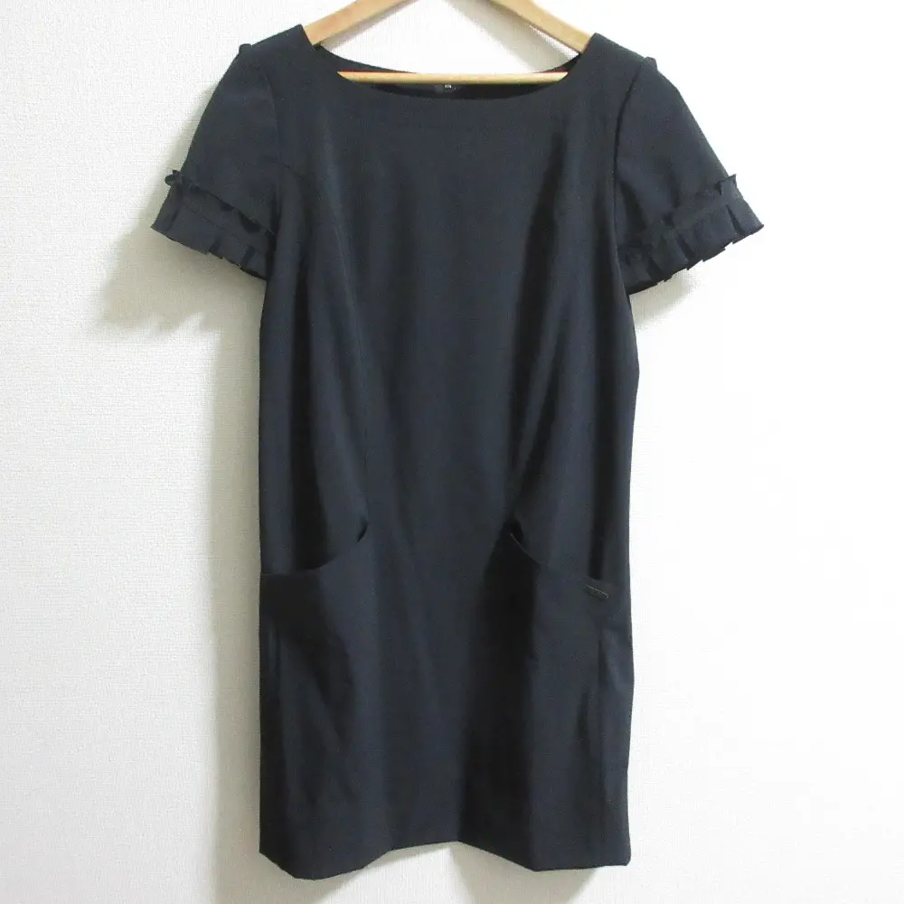 FOXEY NEW YORK フォクシーニューヨーク RAINY LADY DRESS 半袖 ミニドレス ワンピース 28898 サイズ38 ブラック