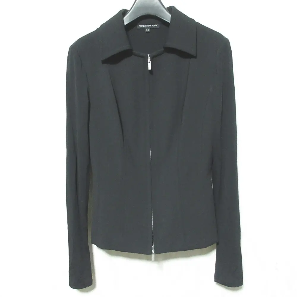 フォクシー　ジップアップジャケット　カーディガン　フォクシーニューヨーク FOXEY NEW YORK フォクシーニューヨーク ストレッチ ダブルジップ