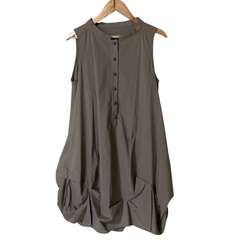 FOXEY NEW YORK フォクシーニューヨーク ノースリーブ バルーン ミニワンピース チュニック 32110 38 ブラウン