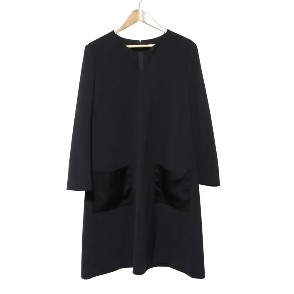 FOXEY NEW YORK フォクシー ニューヨーク 長袖 スリットネック ワンピース 38306 サイズ40 ブラック