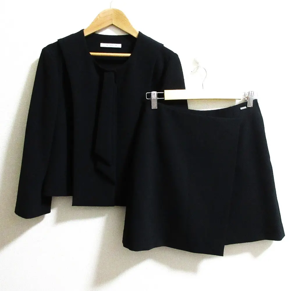 FOXEY NEW YORK フォクシーニューヨーク ギャルソンヌ ジャケット スカート セットアップ 33723/33730 サイズ38 ブラック