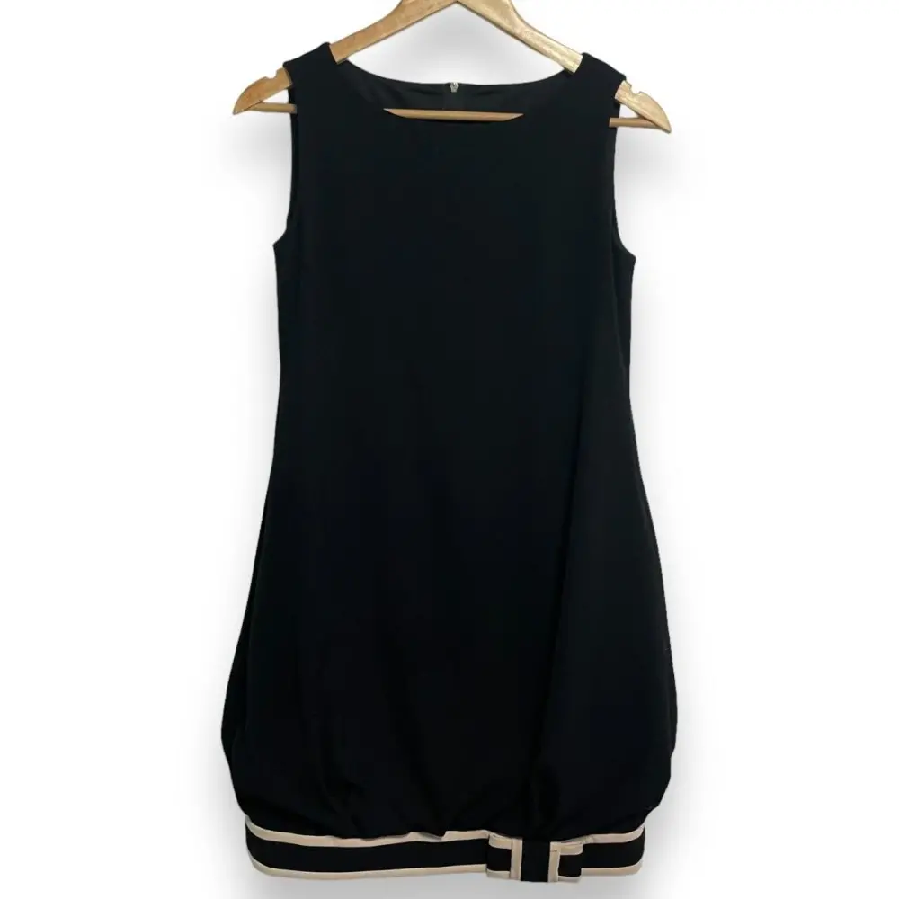 FOXEY NEW YORK フォクシーニューヨーク ホイップリボン ひざ丈 ノースリーブ ワンピース 32460 38 ブラック