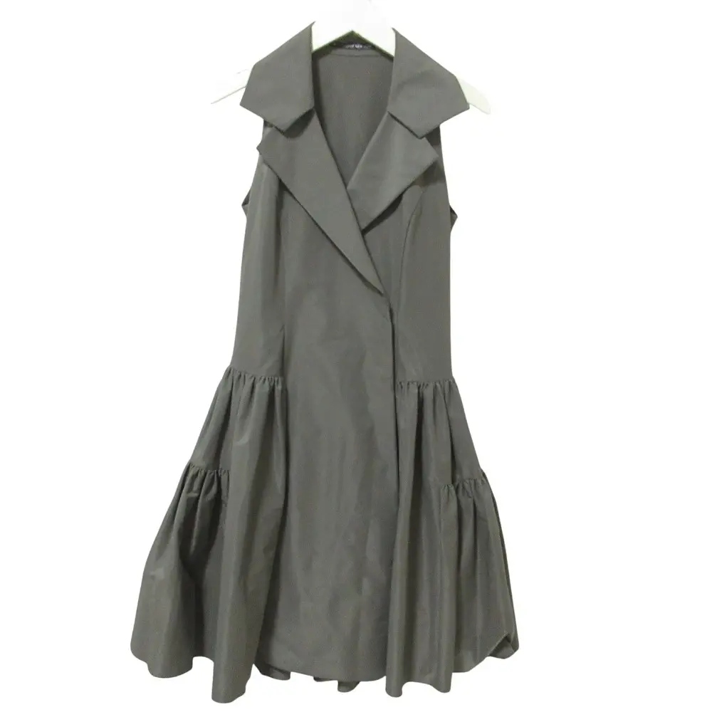 FOXEY NEW YORK ノースリーブフレアワンピース グレー FOXEY NEW YORK フォクシーニューヨーク ノースリーブ フレアシャツ