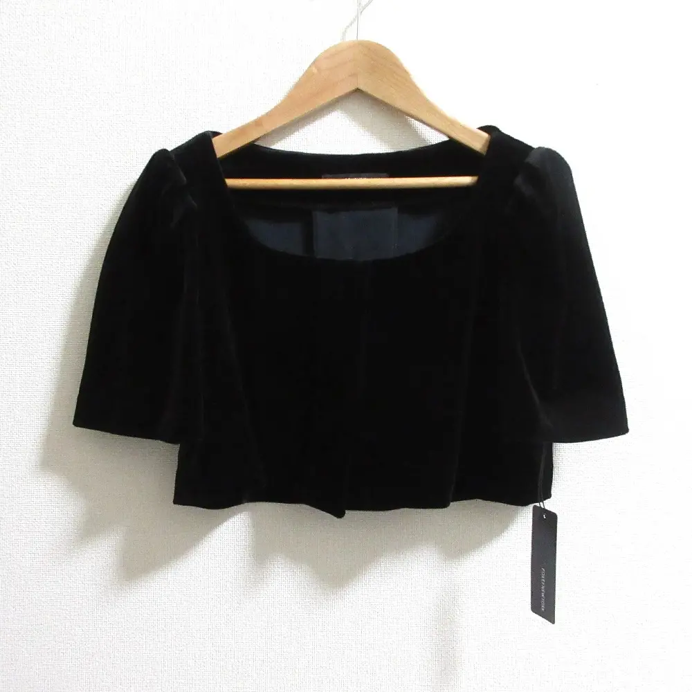 FOXEY NEW YORK フォクシーニューヨーク ベロア ショートボレロジャケット 25432 サイズ38 ブラック