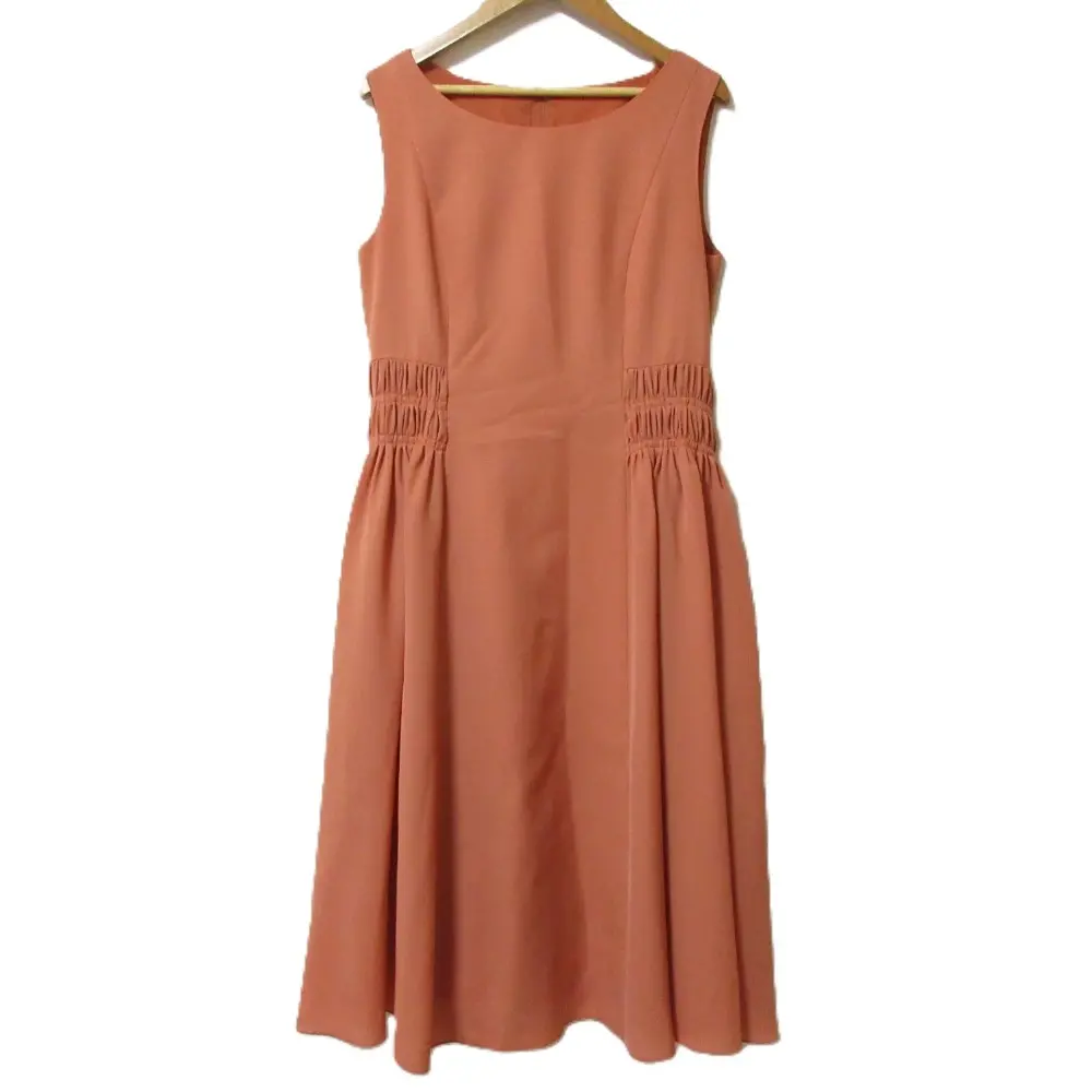 FOXEY NEW YORK フォクシーニューヨーク ノースリーブ スモックドレス ワンピース 41952 サイズ40 コーラルピンク