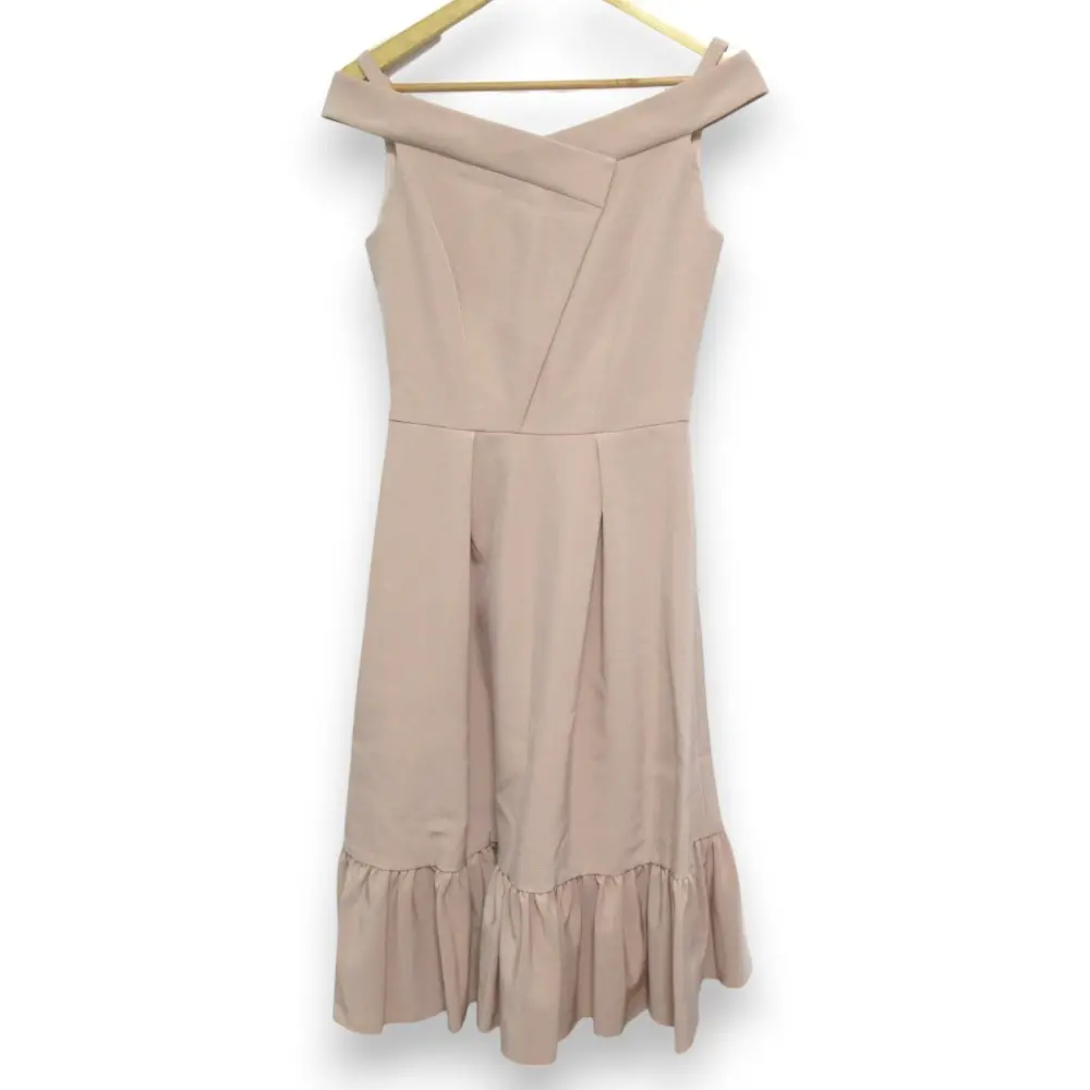 FOXEY NEW YORK フォクシーニューヨーク オフショルダー ロングドレス ワンピース 38325 サイズ38 ピンクベージュ