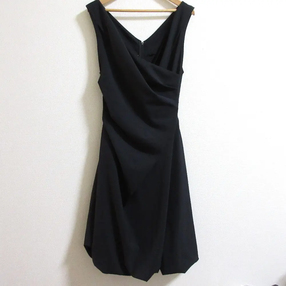 FOXEY NEW YORK フォクシーニューヨーク バックファスナー ノースリーブ ドレスワンピース 22488 ブラック