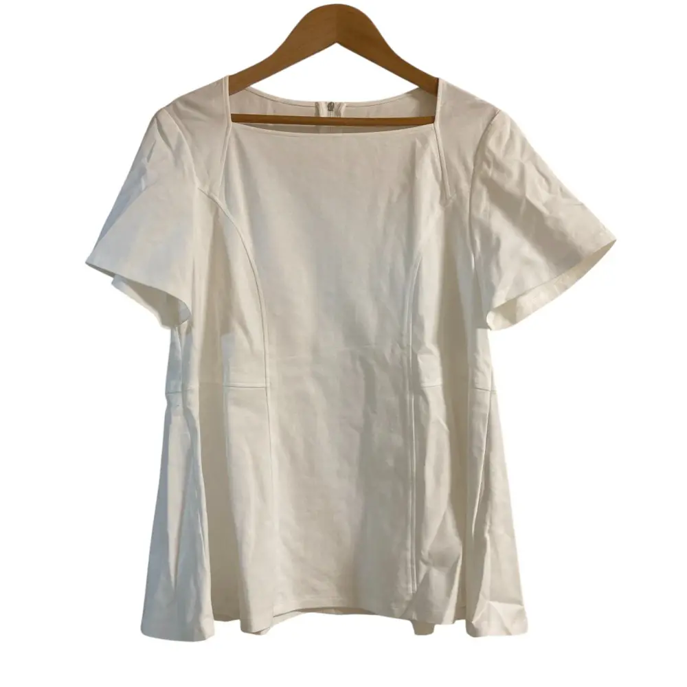 FOXEY NEW YORK フォクシーニューヨーク Vivaldi Top ヴィヴァルディトップ 半袖 ブラウス 42990 サイズ38 ホワイト