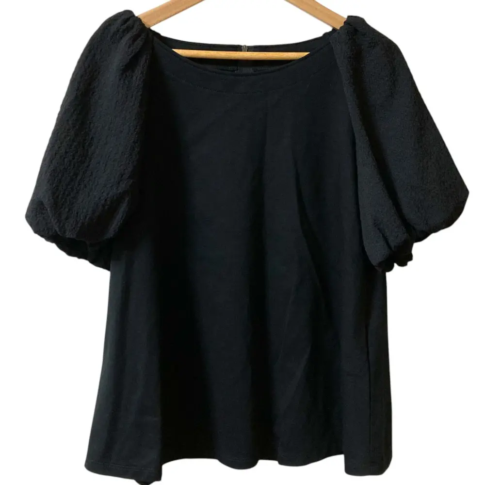 FOXEY NEW YORK フォクシーニューヨーク PLISSE 半袖 ブラウス 42991 サイズ38 ブラック