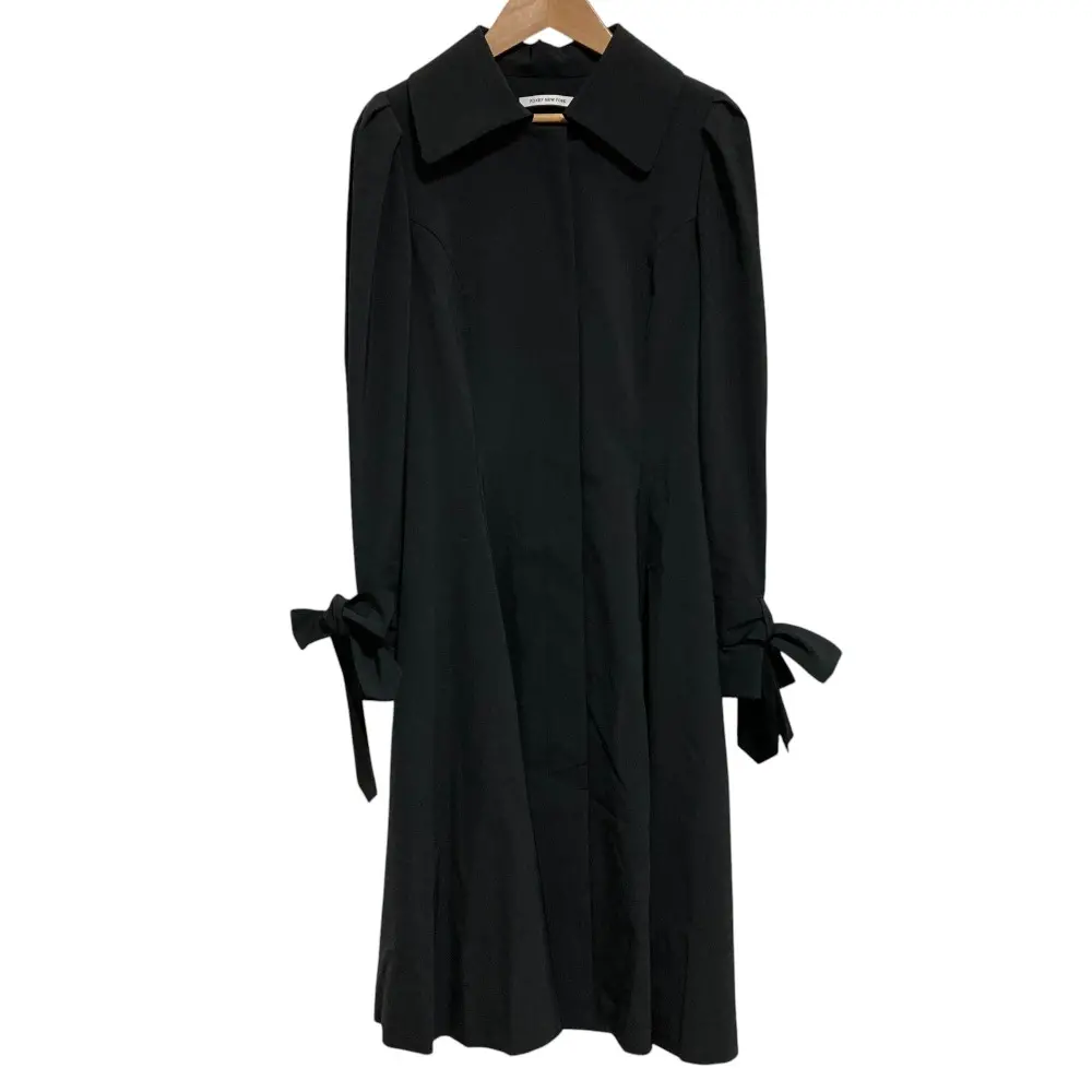 FOXEY NEW YORK フォクシーニューヨーク Dropped Waist Trench Coat トレンチコート 37016 38 ブラック