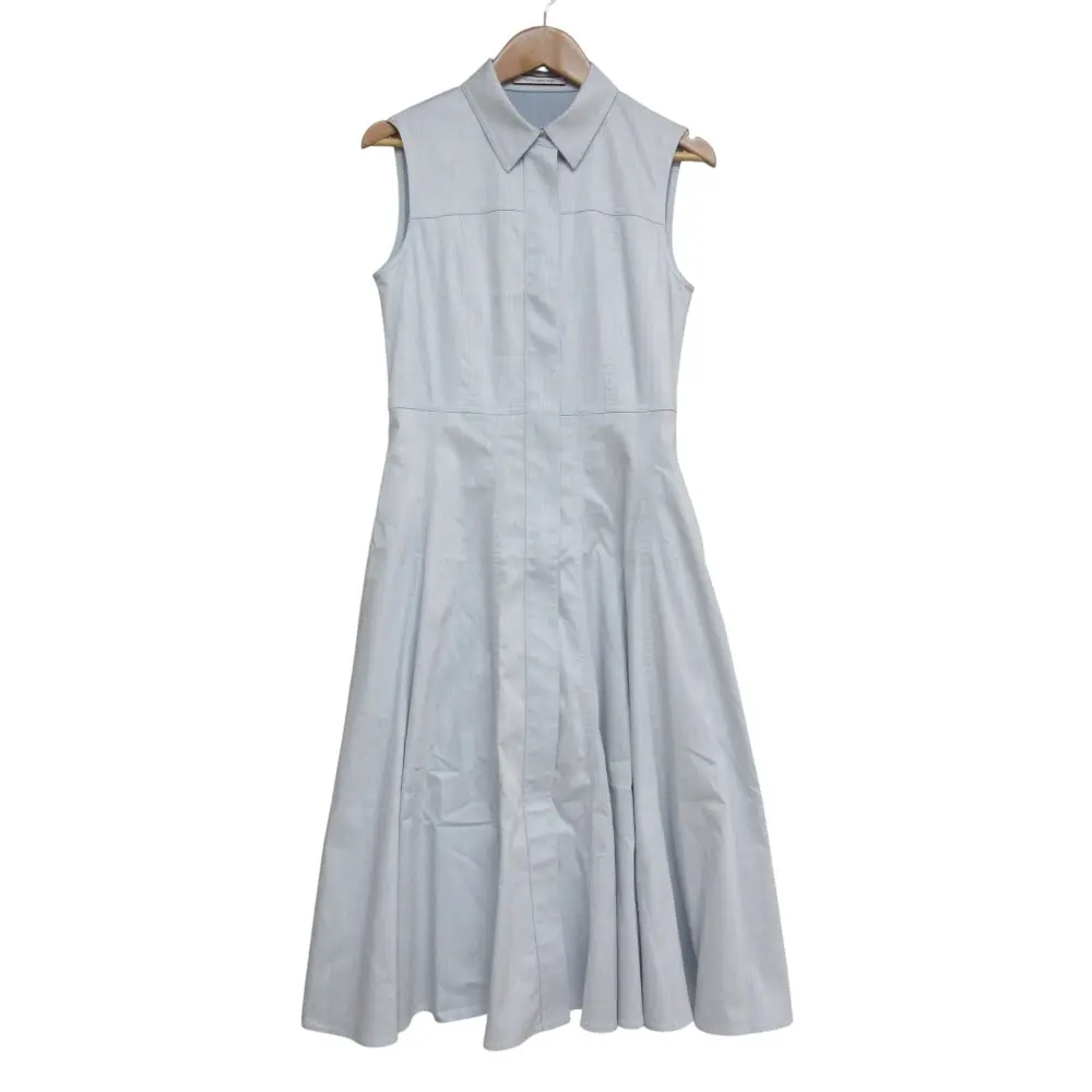 21SS FOXY NEWYORK フォクシーニューヨーク Dress Cielo ノースリーブ ドレスワンピース 41680 サイズ40 ライトブルー