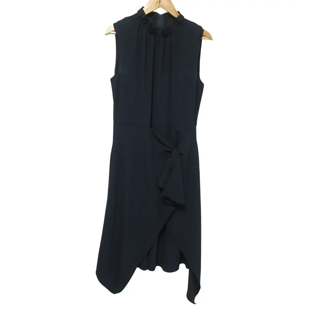 フォクシーニューヨーク　リボン　ノースリーブ　フレア　膝丈ワンピース　ドレス 美品♡フォクシーニューヨーク ひざ丈ワンピース フレア ノースリーブ 38