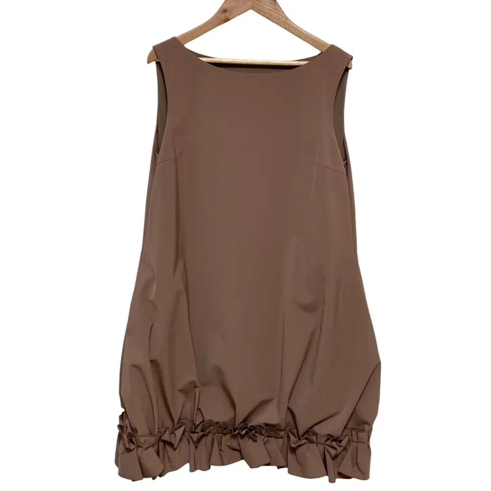 FOXEY NEW YORK フォクシーニューヨーク レイニーシュシュ ノースリーブ ミニワンピース 31765 サイズ40 モカ