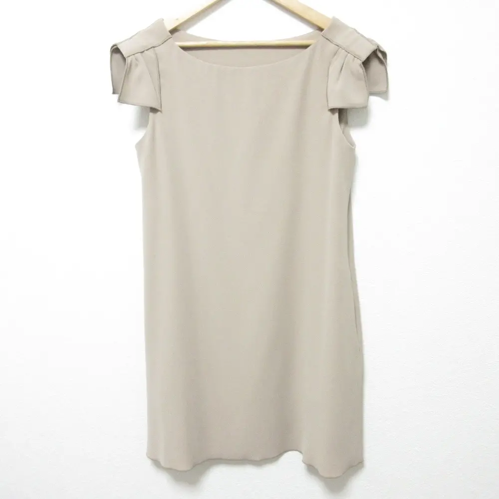 FOXEY NEW YORK フォクシーニューヨーク パピヨン ドレス ワンピース 31503 サイズ40 ベージュ