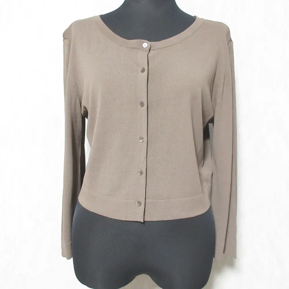 FOXEY NEW YORK フォクシーニューヨーク クロップド ニット カーディガン 31883 サイズ40 ブラウン