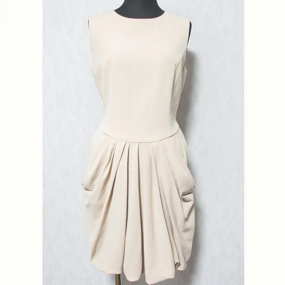 FOXEY NEW YORK フォクシーニューヨーク ノースリーブ ワンピース 32211 サイズ38 ピンクベージュ