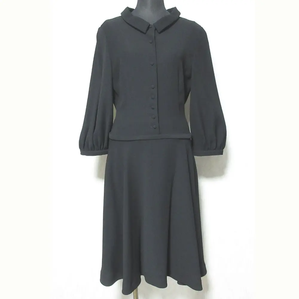 FOXEY NEW YORK フォクシーニューヨーク 襟付き ワンピース 29477 サイズ42 ブラック