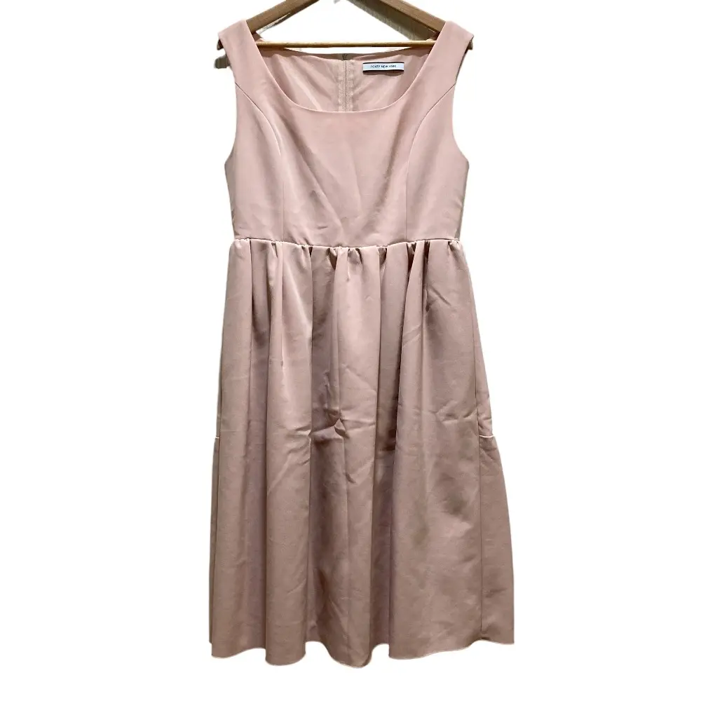 FOXEY NEW YORK フォクシーニューヨーク モダンエンパイアドレス ノースリーブワンピース 38330 サイズ40 ピンクベージュ