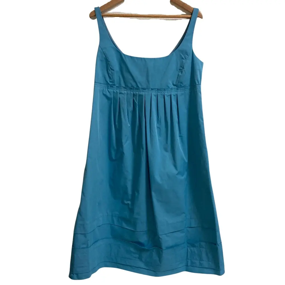 FOXEY NEW YORK フォクシーニューヨーク エンパイアワンピース ノースリーブ ミニドレス 23444 サイズ40 ブルー