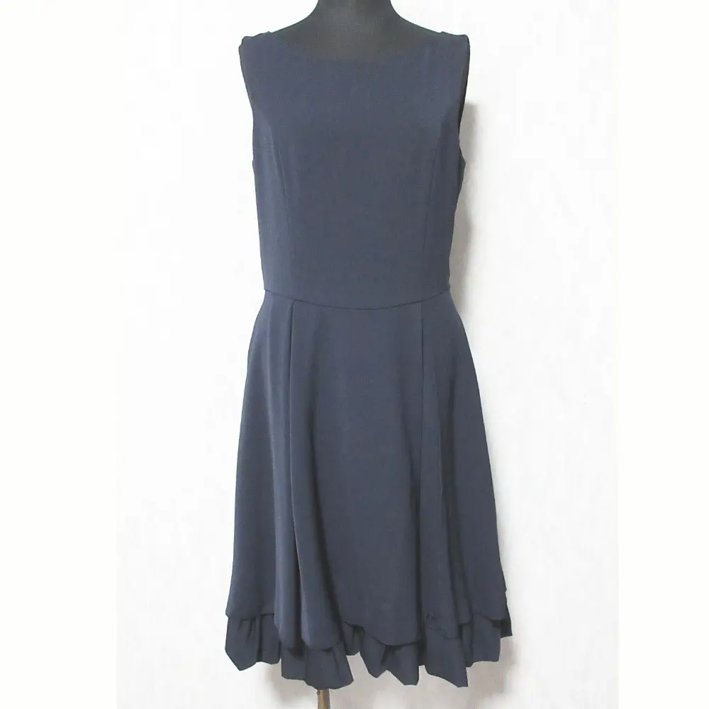 FOXEY NEW YORK フォクシーニューヨーク ノースリーブ ワンピース 31656 サイズ40 ネイビー