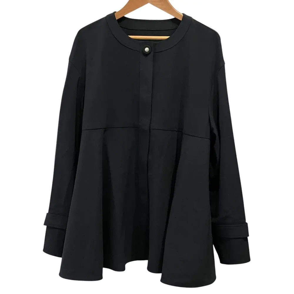 FOXEY NEW YORK フォクシーニューヨーク Jacket City Walk ノーカラージャケット 44401 サイズ40 ネイビー