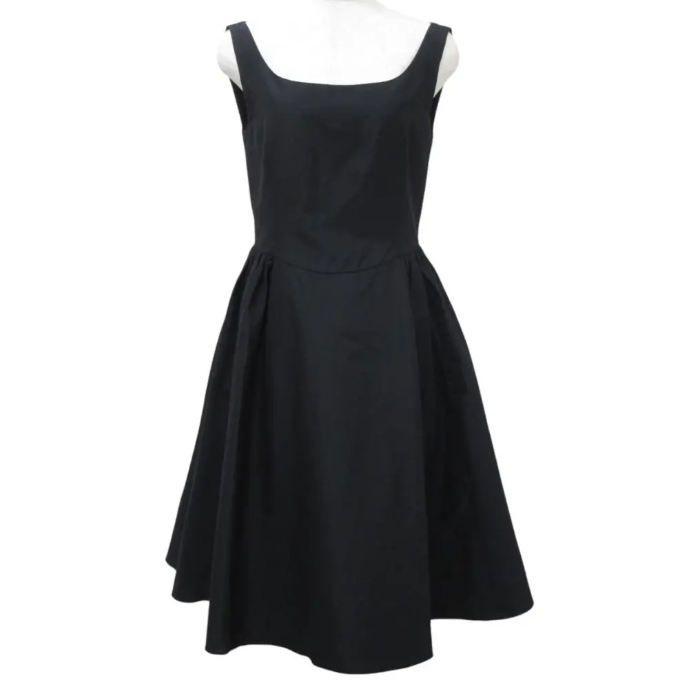 FOXEY フォクシー Brigitte Dress ノースリーブ ドレス ワンピース 33775 サイズ40 ブラック