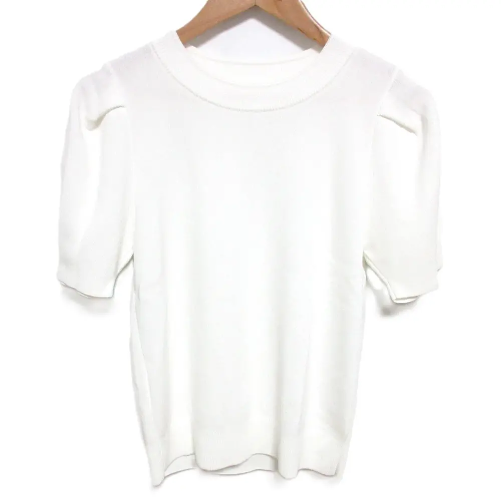 FOXEY フォクシー オンライン完売サイズ Knit Top Vera 半袖 ニット セーター 43438 38 ホワイト