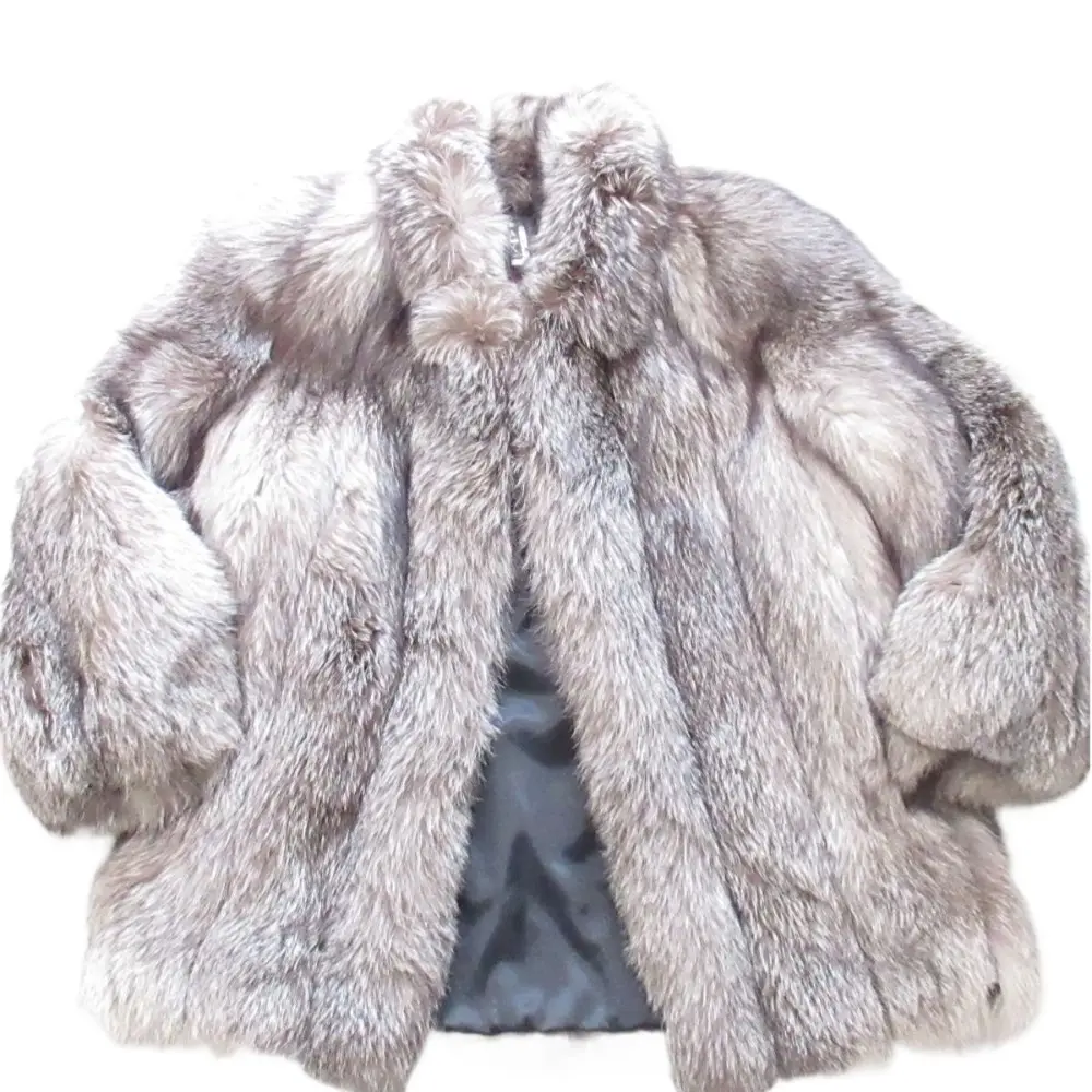 FOXEY フォクシー SAGA FOX ボリュームフォックスファー ハーフコート 毛皮 シルバーフォックス